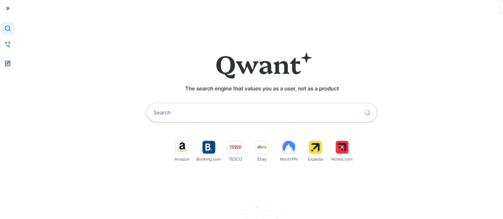 Screenshot of Qwant Search Engine