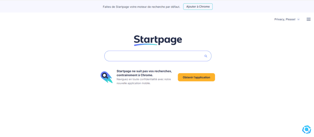 Screenshot of StartPage Search Engine